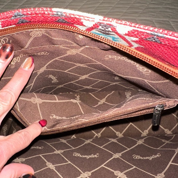 Aztec Pattern Red and Brown Tote Bag - Picture 8 of 9